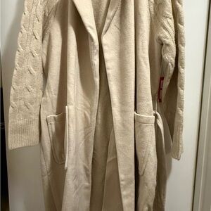 Vince Camuto Cream Cable Knit Cardigan